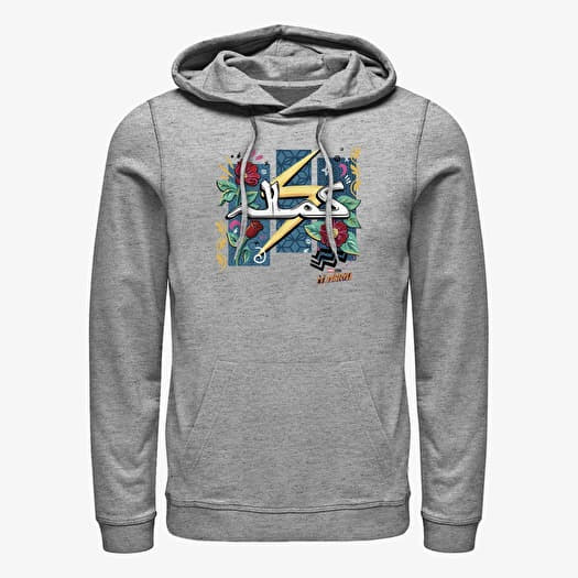 Majica Merch Ms. Marvel - Flowers and Bolt Unisex Hoodie Heather Grey