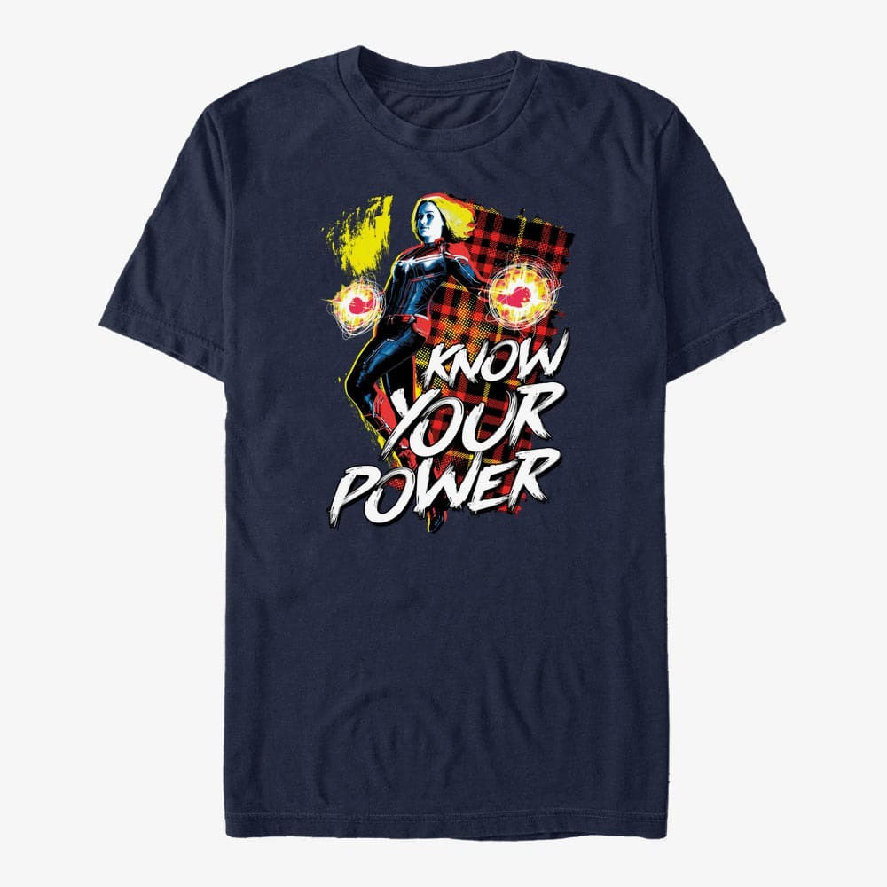 T-särgid Merch Marvel Avengers Classic - Know Power Unisex T-Shirt Navy Blue