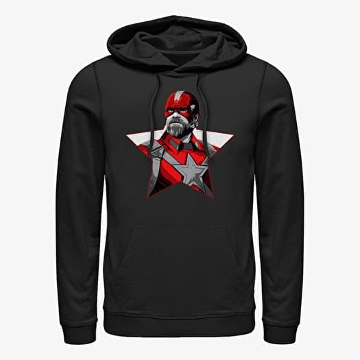 Sweatshirt Merch Marvel Black Widow: Movie - Red Guardian Star Unisex Hoodie Black