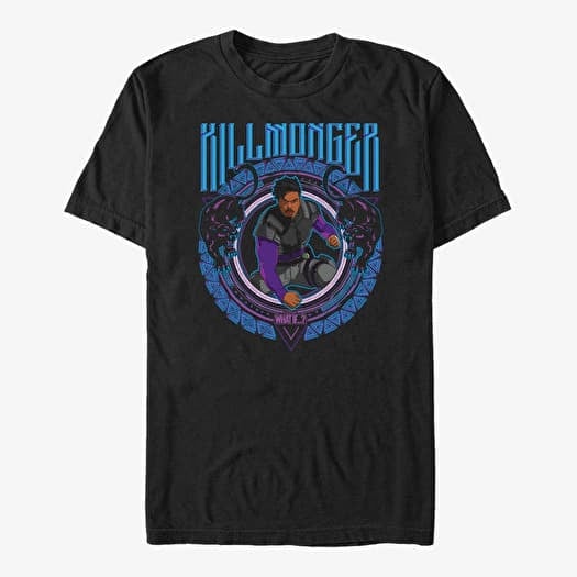 Tričko Merch Marvel What If...? - Cresting Killmonger Unisex T-Shirt Black