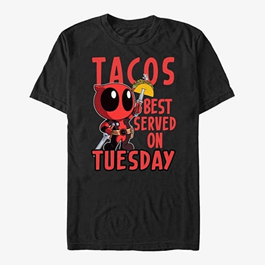 Majica Merch Marvel Deadpool - Served Tuesday Unisex T-Shirt Black