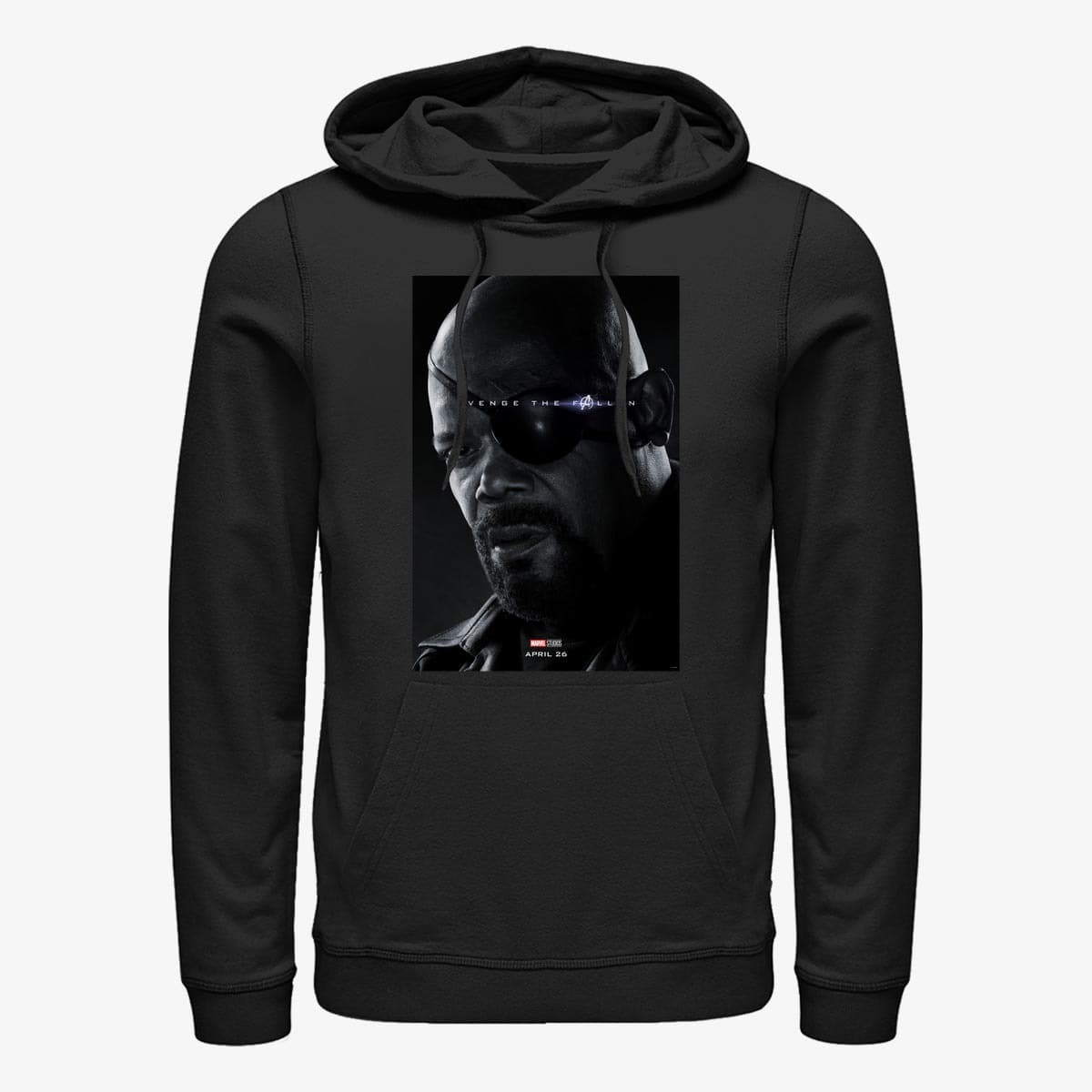 Dukserice Merch Marvel Avengers: Endgame - Avenge Nick Fury Unisex Hoodie Black