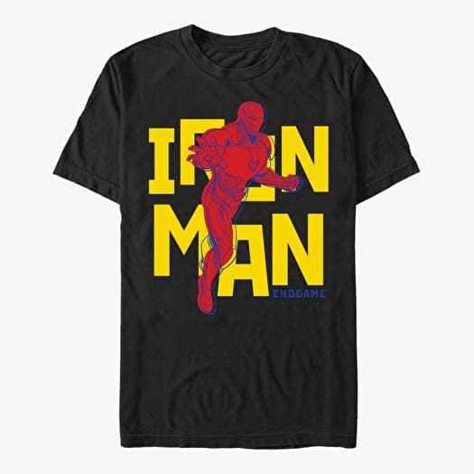 T-shirt Merch Marvel Avengers: Endgame - Text Pop Iron Unisex T-Shirt Black