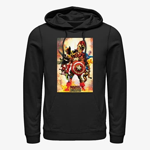 Sweatshirt Merch Marvel - Zombie Poster Unisex Hoodie Black