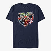 Merch Marvel Avengers Classic - Avenger Heart Unisex T-Shirt Navy Blue