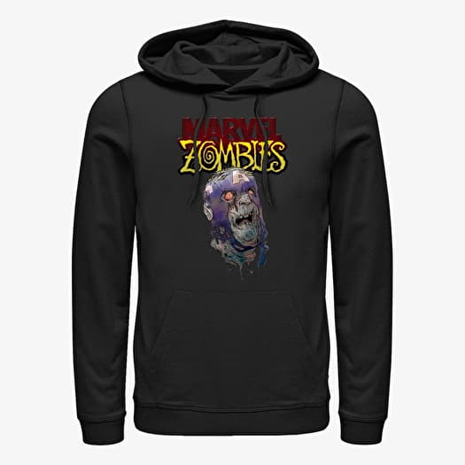 Pulóver Merch Marvel - Head of Cap Unisex Hoodie Black