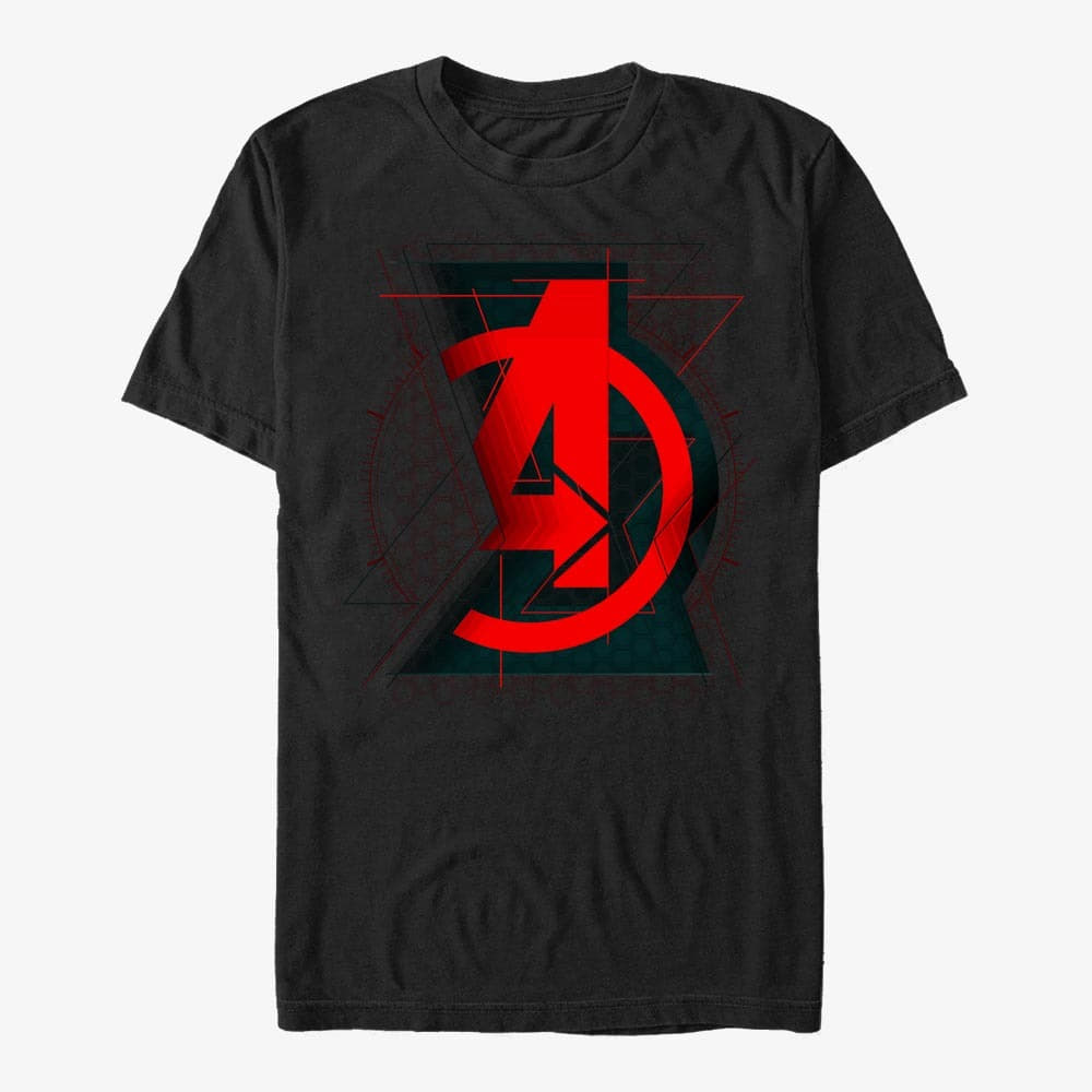 Pólók Merch Marvel Black Widow: Movie - Avengers Widow Logo Unisex T-Shirt Black