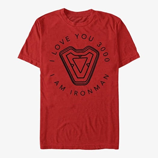 T-shirt Merch Marvel Avengers: Endgame - Ironmans Heart Unisex T-Shirt Red