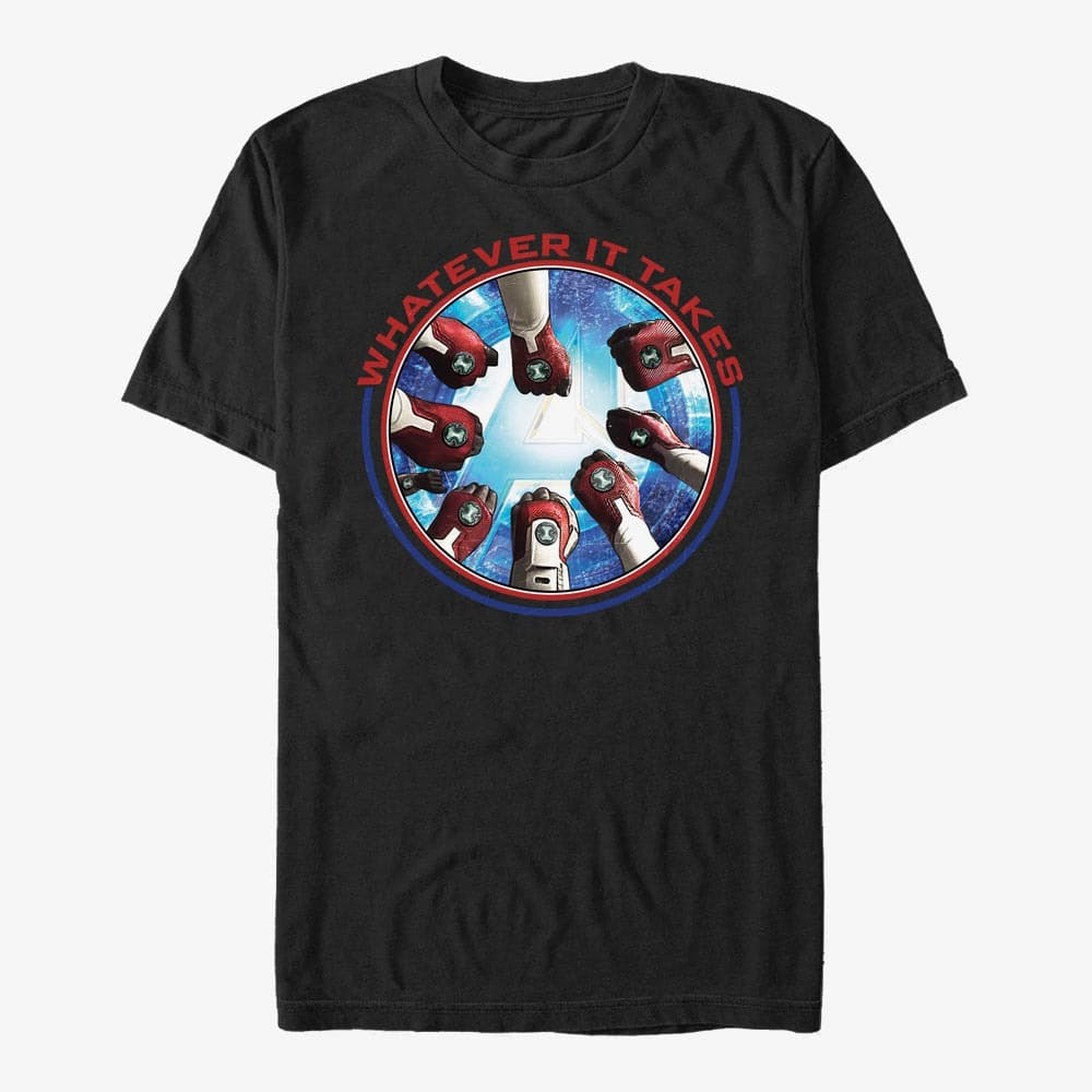 majice kratkih rukava Merch Marvel Avengers: Endgame - Avengers Hands Unisex T-Shirt Black