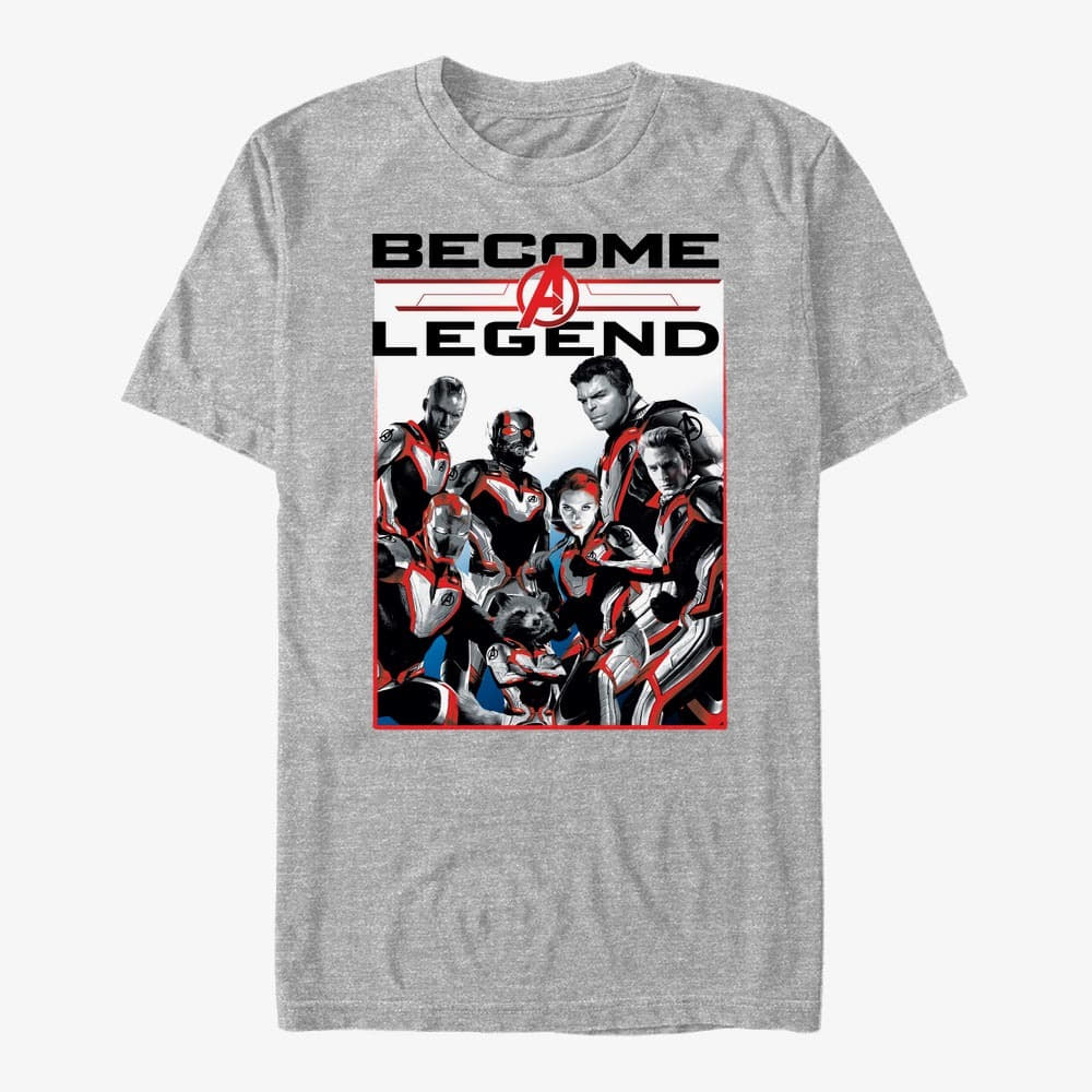 T-shirts Merch Marvel Avengers: Endgame - Legendary Group Unisex T-Shirt Heather Grey