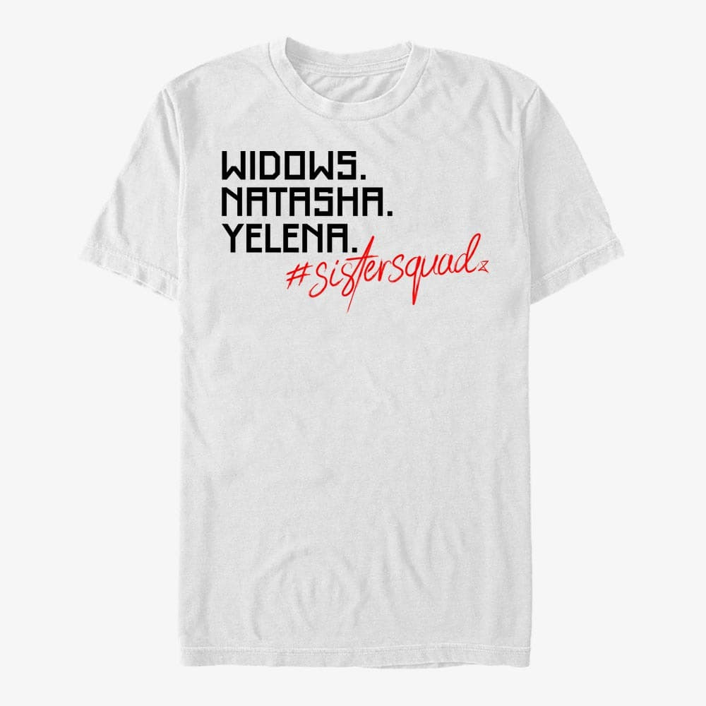 Majice T-shirt Merch Marvel Black Widow: Movie - Sister Squad Unisex T-Shirt White