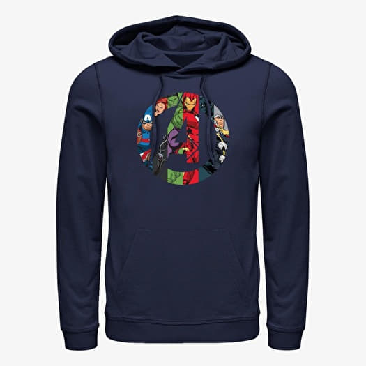 Merch Marvel Classic - Avengers Heroes Icon Unisex Hoodie Navy Blue