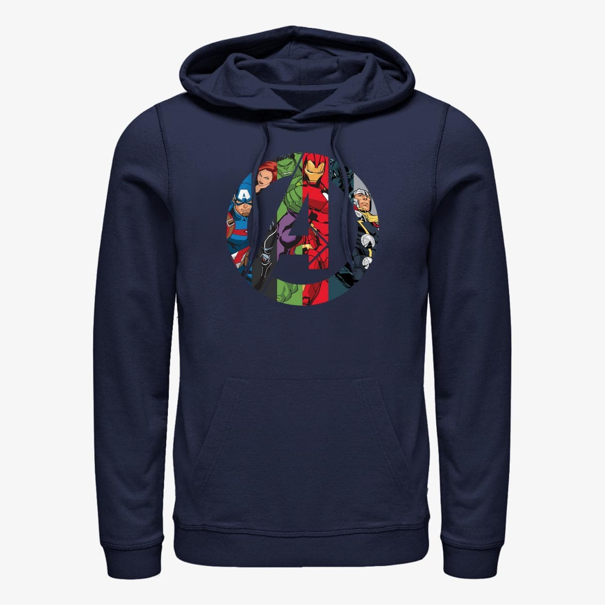 Толстовки та реглани Merch Marvel Classic - Avengers Heroes Icon Unisex Hoodie Navy Blue