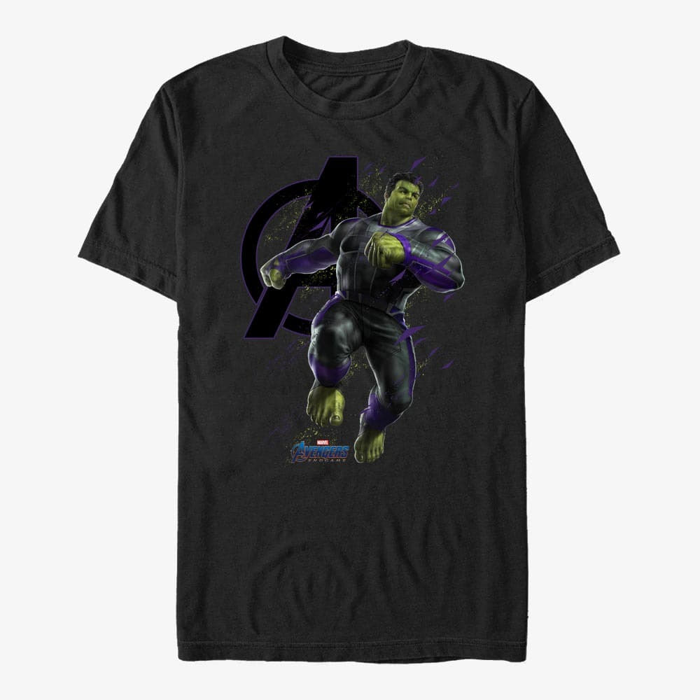Trička Merch Marvel Avengers: Endgame - Hulk Particles Unisex T-Shirt Black