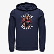 Merch Marvel Avengers: Endgame - Cap Marvel Burst Unisex Hoodie Navy Blue