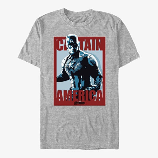T-shirt Merch Marvel Avengers: Endgame - Captain Poster Unisex T-Shirt Heather Grey