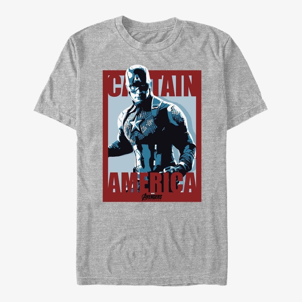 T-shirts Merch Marvel Avengers: Endgame - Captain Poster Unisex T-Shirt Heather Grey
