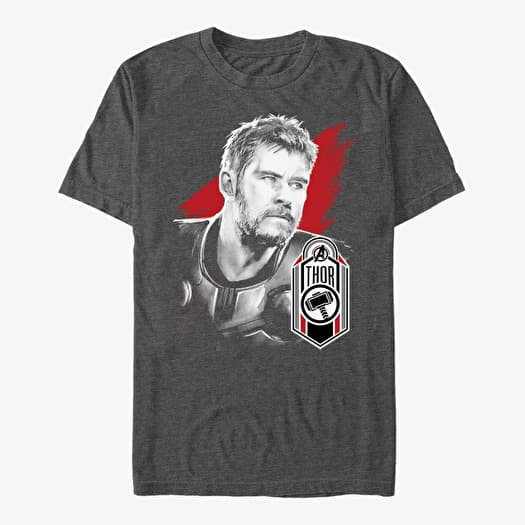 Póló Merch Marvel Avengers: Endgame - Thor Tag Unisex T-Shirt Dark Heather Grey