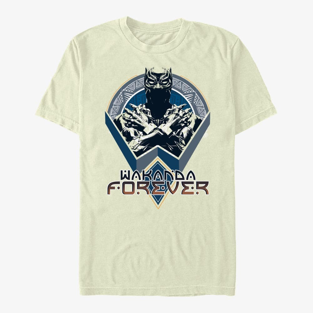 T-särgid Merch Marvel Avengers Classic - Wakanda Shield Unisex T-Shirt Natural