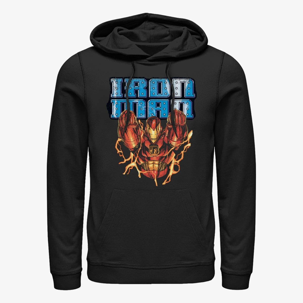 Kapuutsikud ja kampsunid Merch Marvel Avengers Classic - IRON MAN Unisex Hoodie Black