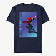 Merch Marvel Avengers Classic - Halftone Widow Unisex T-Shirt Navy Blue