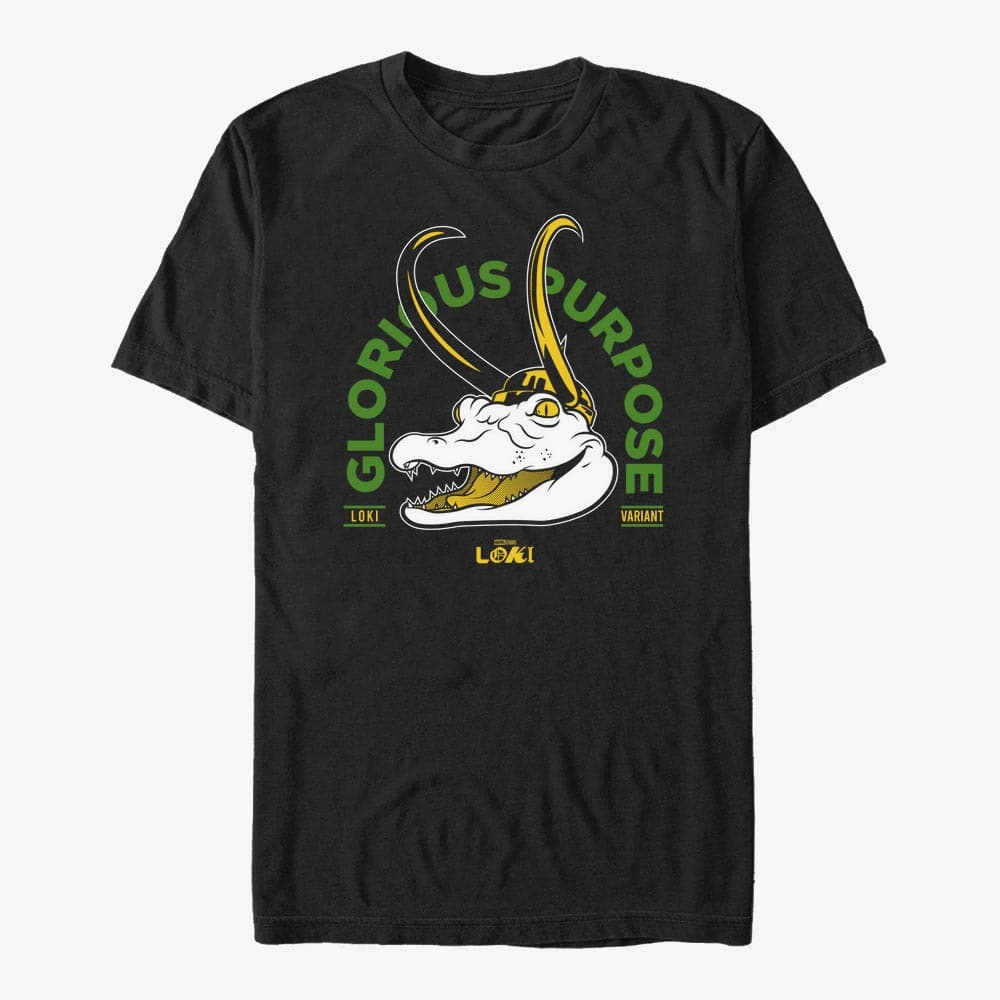 T-särgid Merch Marvel Loki - GATOR LOKI GLORIOUS PURPOSE Unisex T-Shirt Black