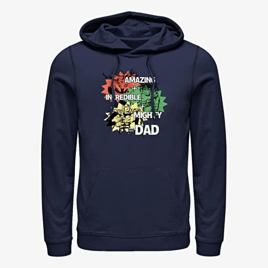 Sweatshirt Merch Marvel Avengers Classic - Hero Equation Unisex Hoodie Navy Blue