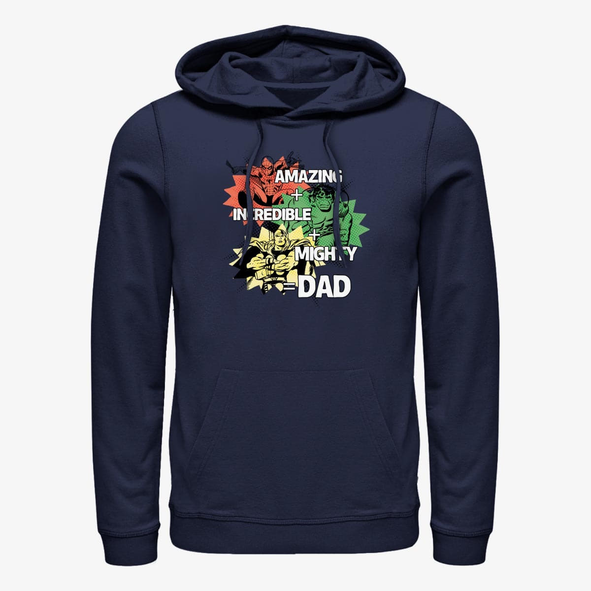 Sweatshirts Merch Marvel Avengers Classic - Hero Equation Unisex Hoodie Navy Blue