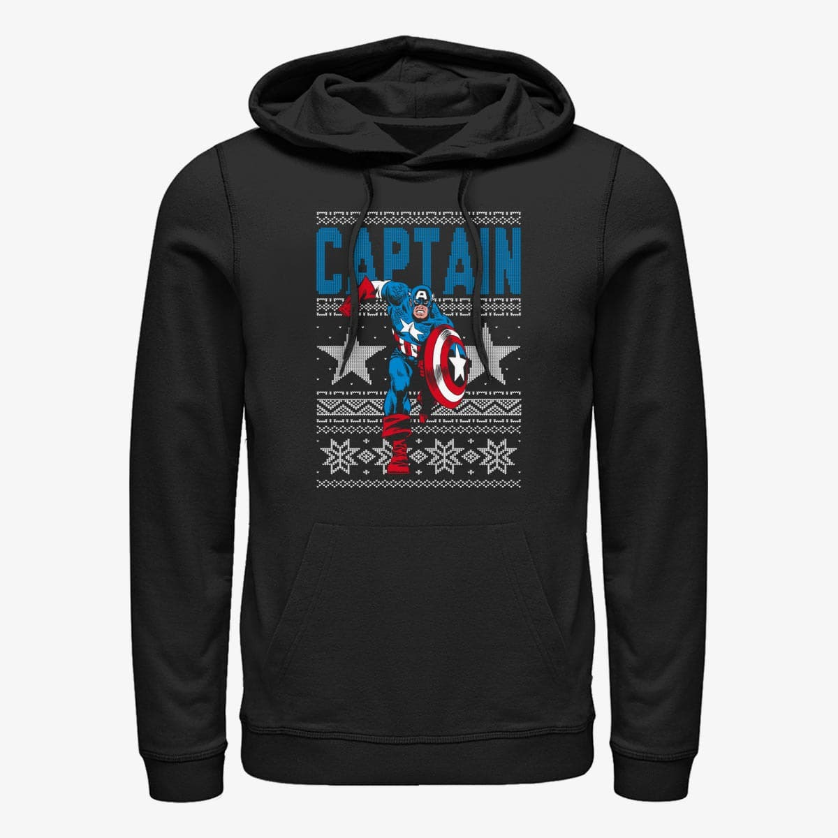Kapuutsikud ja kampsunid Merch Marvel Avengers Classic - Ugly Captain Unisex Hoodie Black