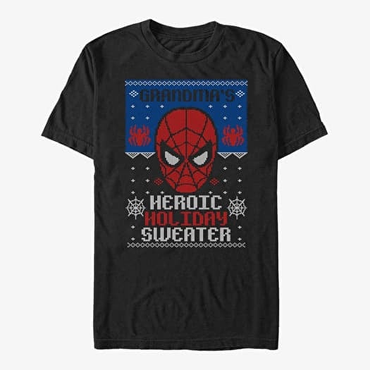 Majica Merch Marvel Avengers Classic - Holiday Sweater Grandma Unisex T-Shirt Black