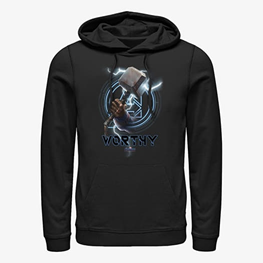 Sweatshirt Merch Marvel Captain America - Cap Worthy Unisex Hoodie Black