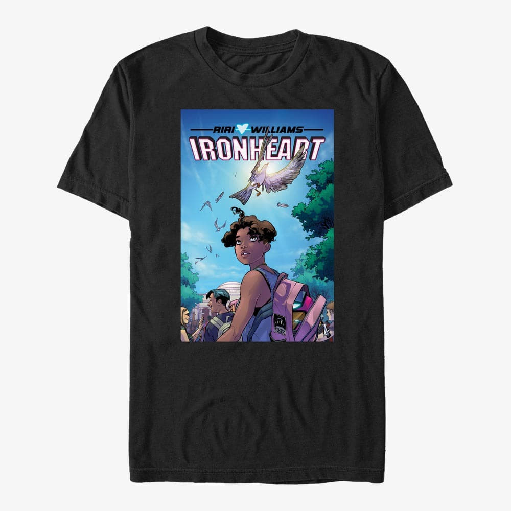 T-Shirts Merch Marvel - Iron Heart Unisex T-Shirt Black