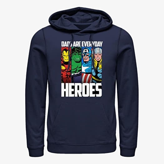 Merch Marvel Avengers Classic - Everyday Hero Dad Unisex Hoodie Navy Blue