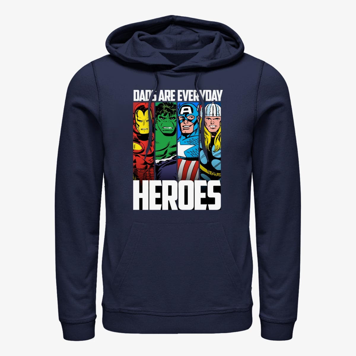 Суичърти Merch Marvel Avengers Classic - Everyday Hero Dad Unisex Hoodie Navy Blue