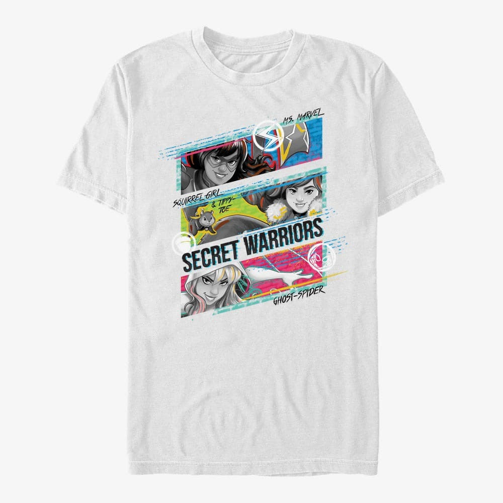 Tričká Merch Marvel - Secret Warror Trio Unisex T-Shirt White