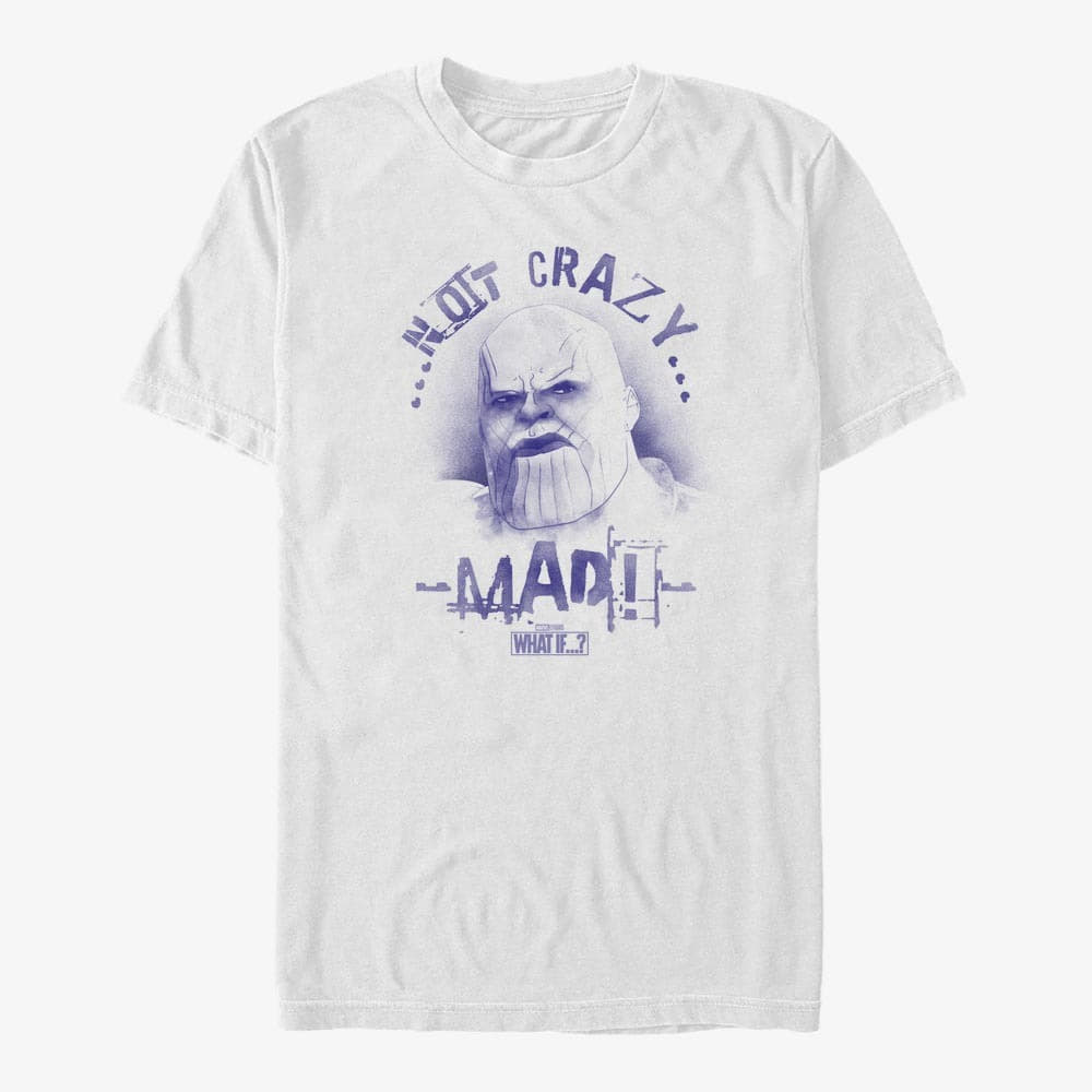 majice kratkih rukava Merch Marvel What If...? - Not Crazy Thanos Unisex T-Shirt White