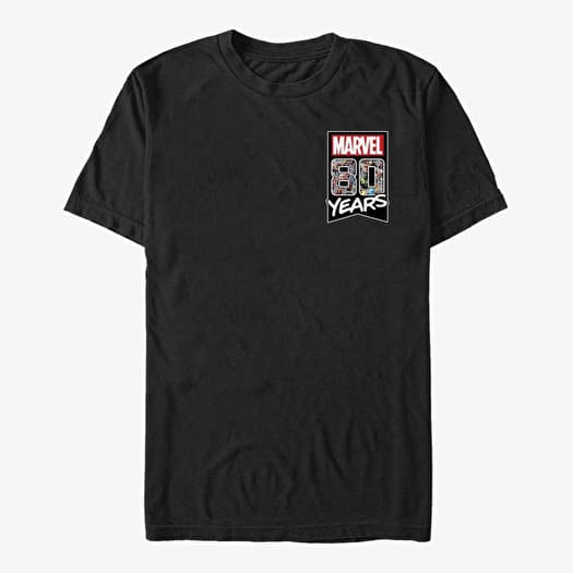 T-shirt Merch Marvel - Marvel 80th Unisex T-Shirt Black