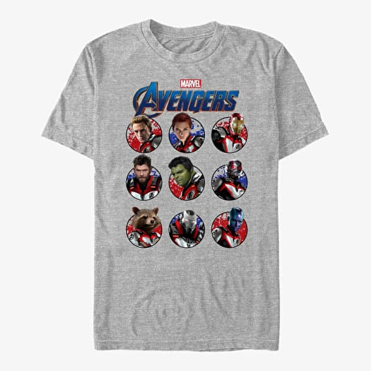 T-Shirts Merch Marvel Avengers: Endgame - Heroic Group Unisex T-Shirt  Heather Grey | Queens