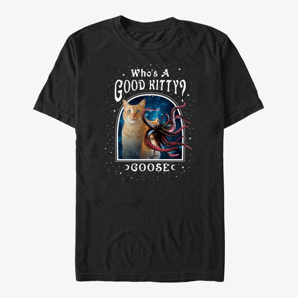 Trička Merch Captain Marvel: Movie - Who's A Good Goose Unisex T-Shirt Black