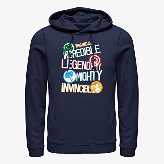 Sweatshirt Merch Marvel Avengers Classic - Strengths Unisex Hoodie Navy Blue