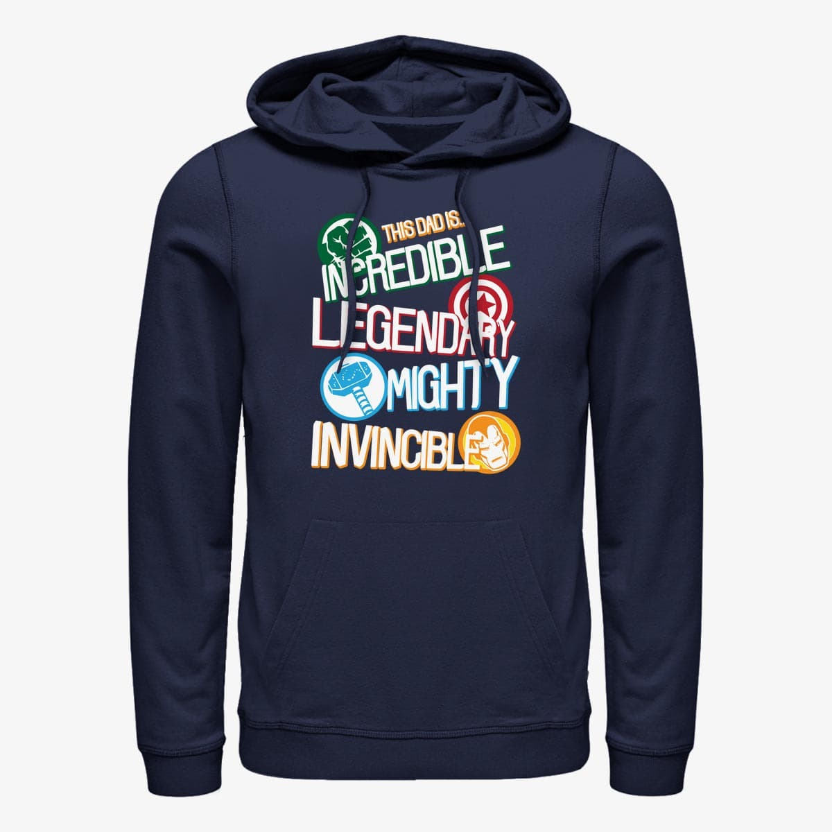 Sweatshirts Merch Marvel Avengers Classic - Strengths Unisex Hoodie Navy Blue