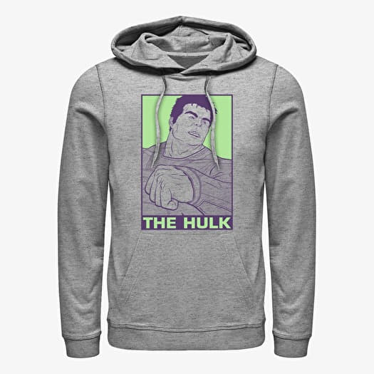 Mikina Merch Marvel Avengers: Endgame - Pop Hulk Unisex Hoodie Heather Grey
