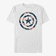 Merch Marvel Avengers Classic - Captain Floral Unisex T-Shirt White