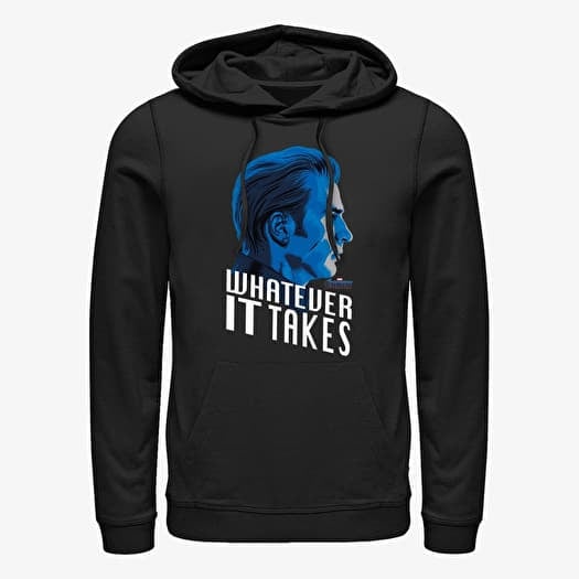 Pulóver Merch Marvel Avengers: Endgame - Cap Calls Unisex Hoodie Black