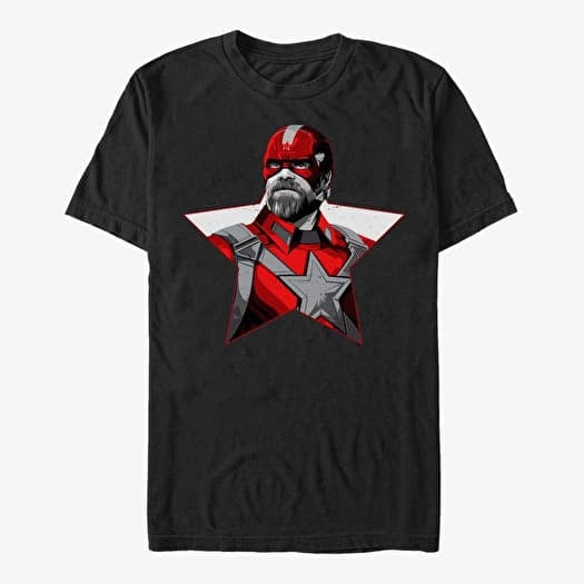T-shirt Merch Marvel Black Widow: Movie - Red Guardian Star Unisex T-Shirt Black