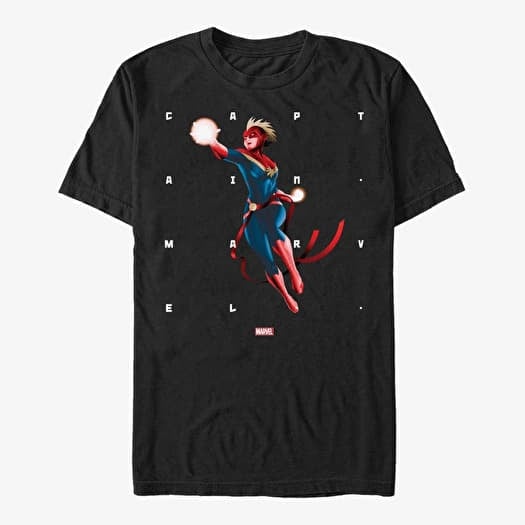 T-shirt Merch Marvel - Captain Marvel Shapes Unisex T-Shirt Black