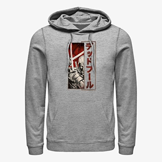 Sweatshirt Merch Marvel Deadpool - Deadpool Sword Kanji Unisex Hoodie Heather Grey