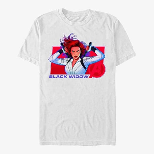 T-shirt Merch Marvel Black Widow: Movie - Ready Widow Unisex T-Shirt White