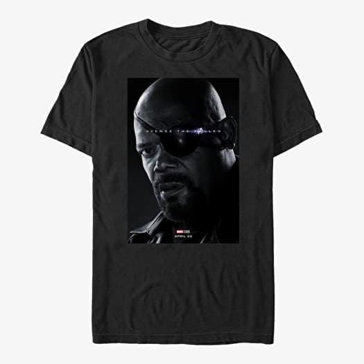 Tričko Merch Marvel Avengers: Endgame - Avenge Nick Fury Unisex T-Shirt Black