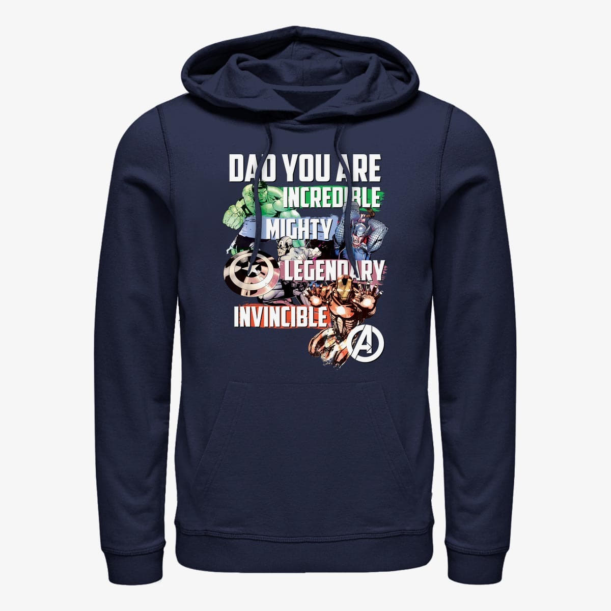 Kapuutsikud ja kampsunid Merch Marvel Avengers Classic - Avenger Dad Unisex Hoodie Navy Blue